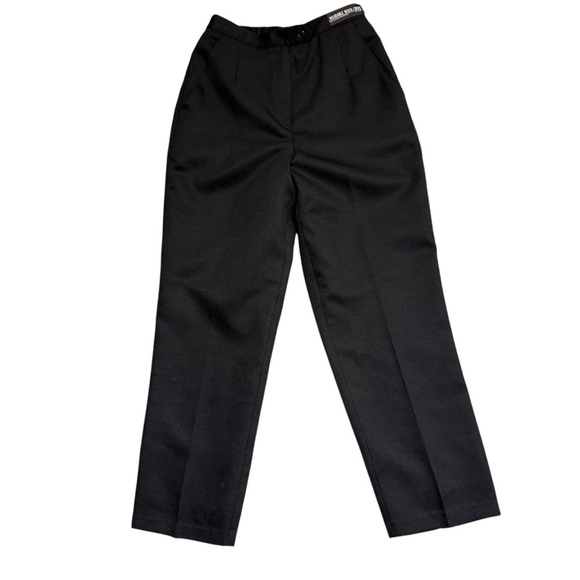 NWT Vintage Napa Studio Black Wool Crepe Trousers – Size 10 Petite, Washable - Picture 1 of 15